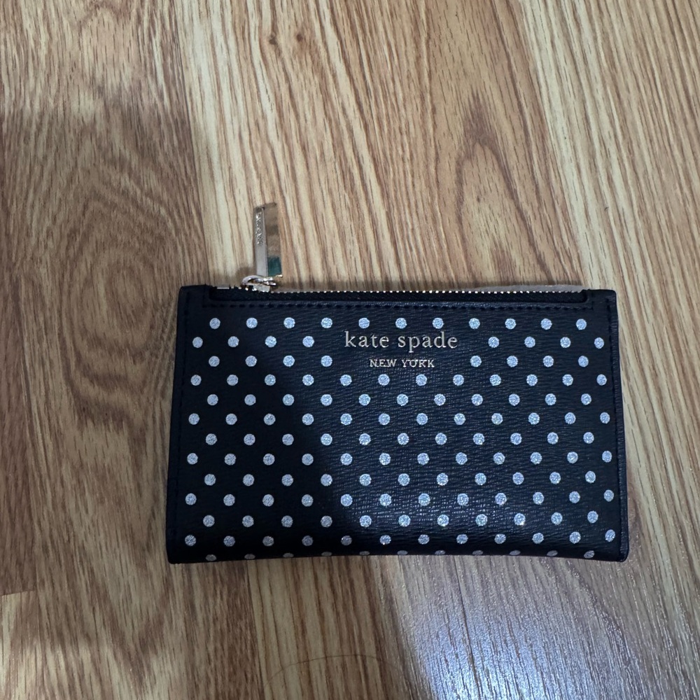 Kate Spade Black and White Polka Dot Pouch